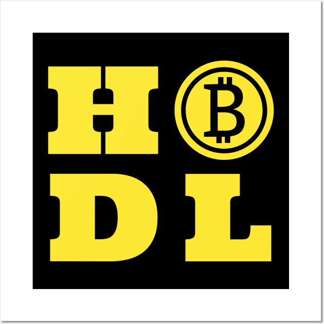 HODL - Bitcoin design Wall Art by Room Thirty Four